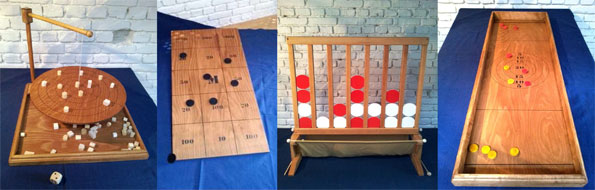 Air hockey en bois : table à glisser artisanale un jouet 100 % en bois